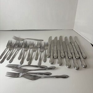 Oneida Simeon L George H Rogers Flatware Homestead Stainless Serving Fork 27 Pcs